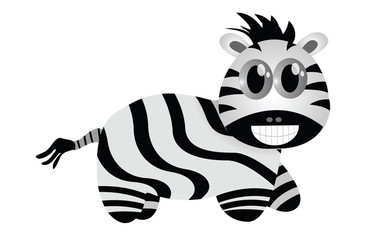 Obraz premium cute zebra cartoon smiling