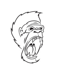 gorilla line art