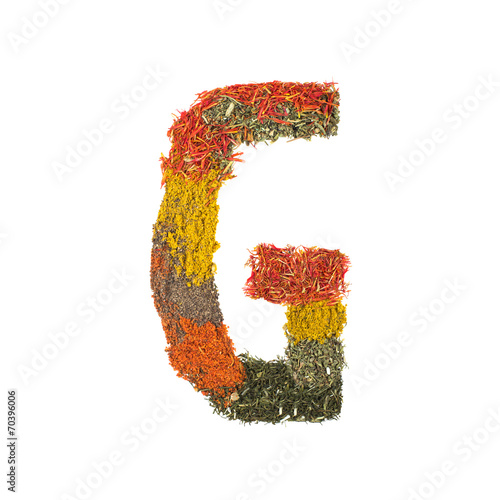 "Alphabet made of spices Letter" Stock photo and royaltyfree images