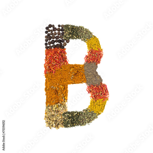 "Alphabet made of spices Letter" Stock photo and royaltyfree images