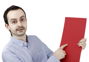 Man holding a paper