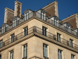 Immeuble d'architecture typique de Paris
