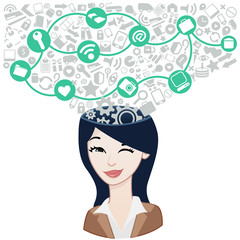 Social media concept avatar