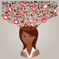 Social media concept avatar