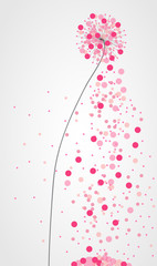 Abstract Colorful Background with Flowers. Vector Illustration