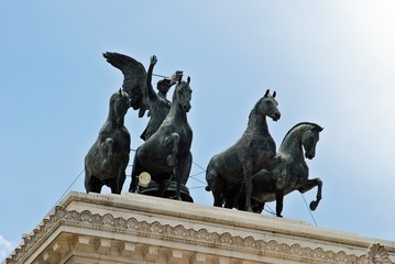 Obraz premium Sculptures of Vittorio Emmanuele monument