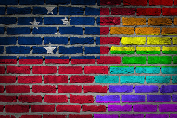 Dark brick wall - LGBT rights - Samoa
