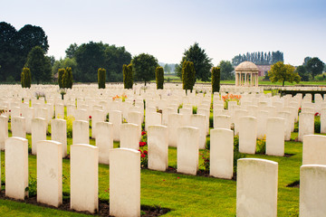 Naklejka premium First World War cemetery in Belgium Flanders