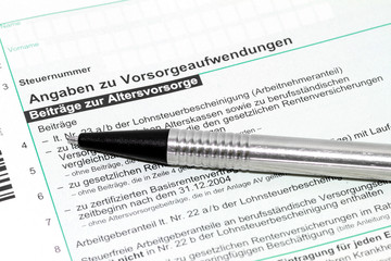 Angaben zu Vorsorgeaufwendungen