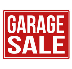 Garage sale red sign