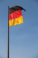 German flag on a stick