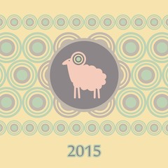 pink sheep christmas new year card