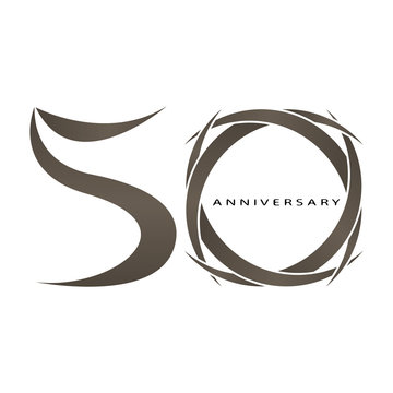 50 years anniversary vector