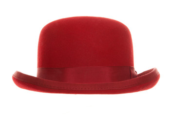 Red bowler hat