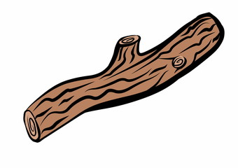 hand drawn, wood logs