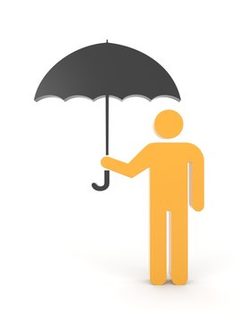 Person with umbrella