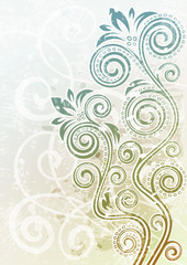 Abstract vintage floral grunge illustration.