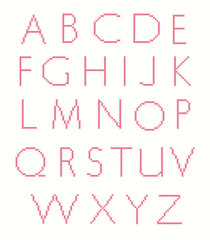 Simple Roman Cross-Stitch Skeleton Capitals