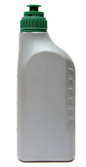Plastic bottles from automobile oils isolated