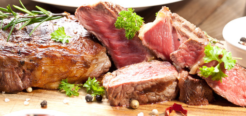 saftiges steak fleisch