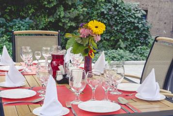 image of the dishes on the served table