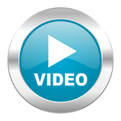 video internet blue icon