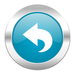 back internet blue icon