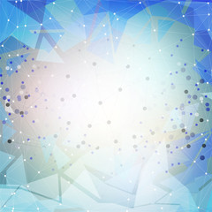 Abstract blue background, triangle design vector illustration
