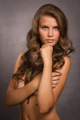 Fototapeta premium Topless pretty girl