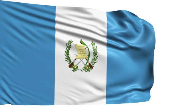 flag of Guatemala with fabric structure; looping