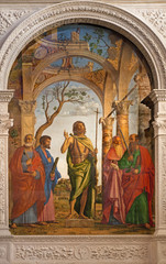 Venice - Saint John the Baptist and the saints by Conegliano