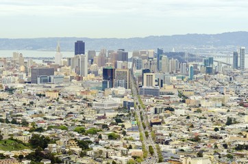 Fototapeta premium Aerial view of Downtown San Francisco