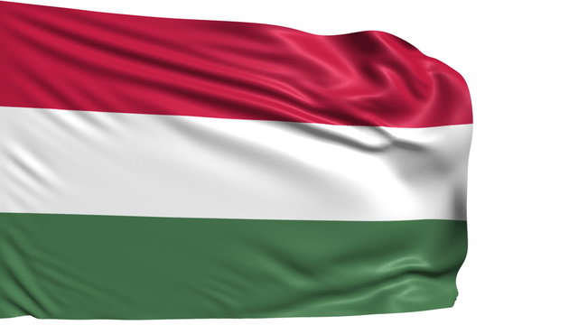 flag of Hungary with fabric structure; looping