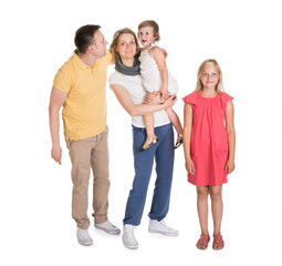 Happy Young Family Together With Kids