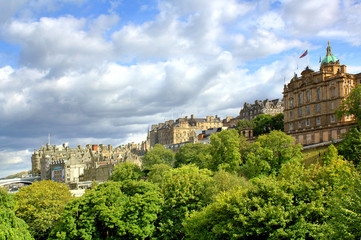 Fototapeta na wymiar Princess Gardens in Edinburgh, Scotland