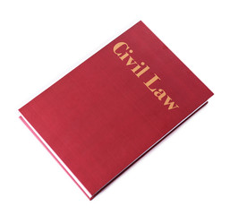 Civil Law book isolated on white