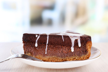 Piece of chocolate cake