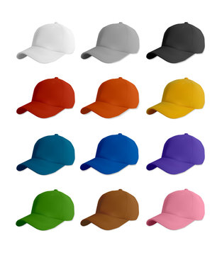 Baseball cap template set
