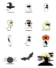 Naklejka premium halloween set