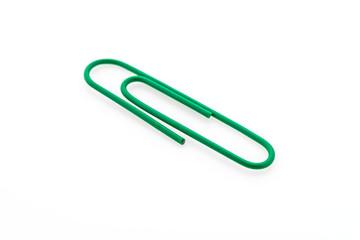 Paper clip isolated on white background