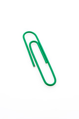 Paper clip isolated on white background