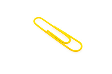 Paper clip isolated on white background