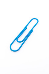 Paper clip isolated on white background