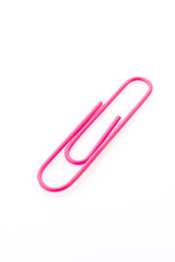 Paper clip isolated on white background