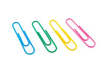 Paper clip isolated on white background