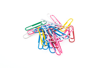 Paper clip isolated on white background