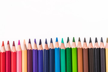 Color pencil isolated on white background