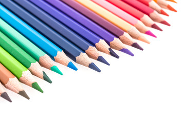 Color pencil isolated on white background