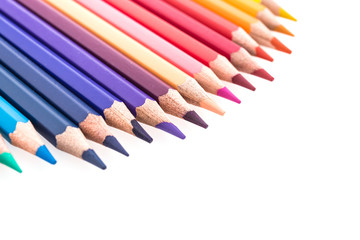 Color pencil isolated on white background