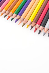 Colorful pencil isolated on white background